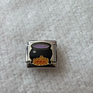 Witch Cauldron Italian Charm Link